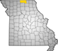Map showing Putnam County location within the state of Missouri